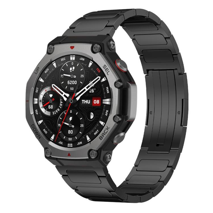 Bracelet de montre en acier inoxydable à boucle en forme de I xDfind, For Amazfit T-Rex 3
