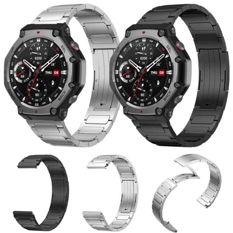 Bracelet de montre en acier inoxydable à boucle en forme de I xDfind, For Amazfit T-Rex 3