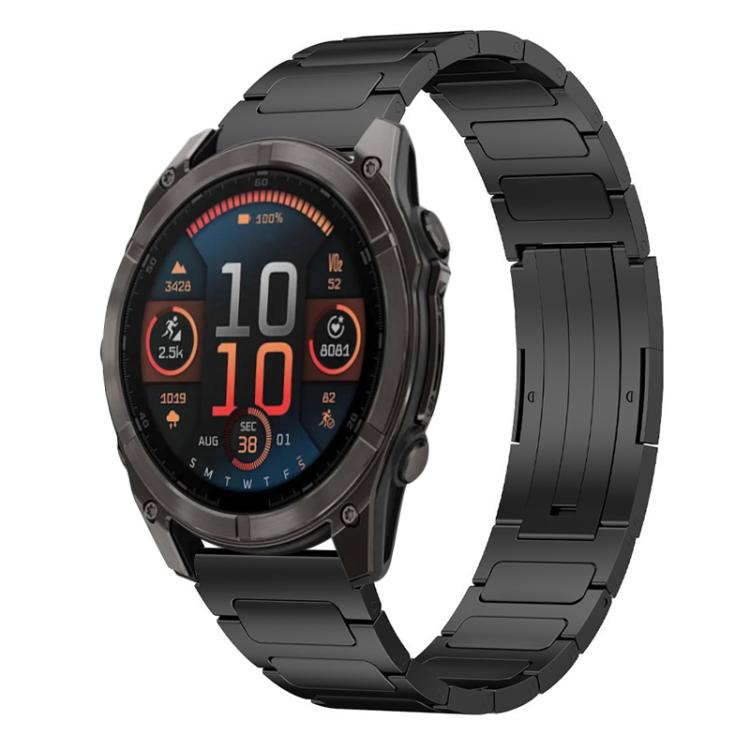 Bracelet de montre en acier inoxydable à boucle en forme de I xDfind, For Garmin Fenix 8/7X/6X/5X 26mm