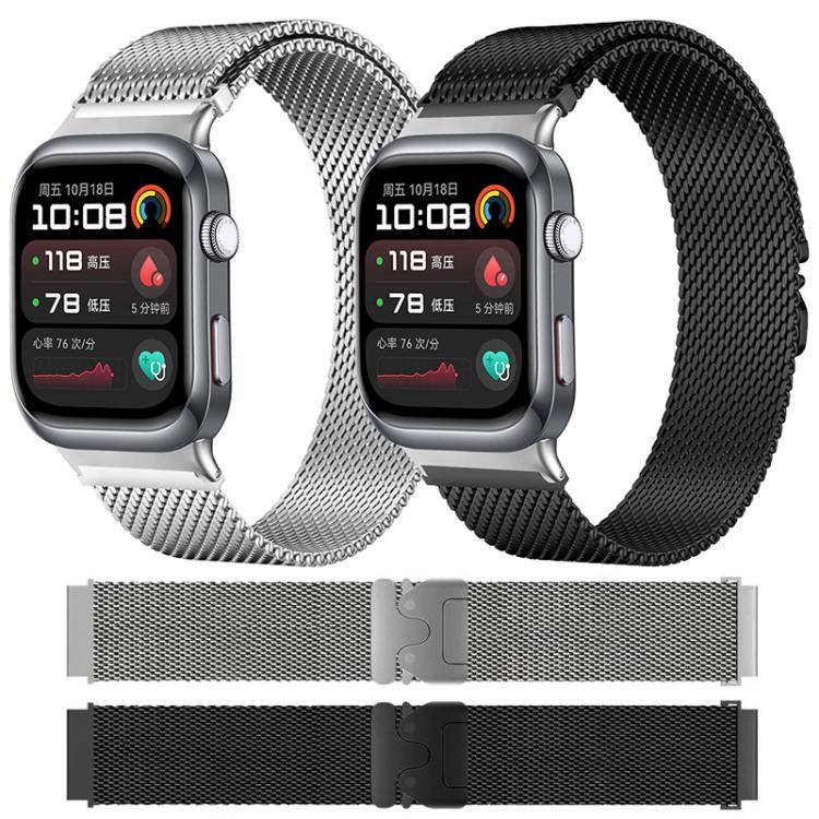 Bracelet de montre xDfind en acier inoxydable avec boucle parachute milanaise, For Huawei Watch D2