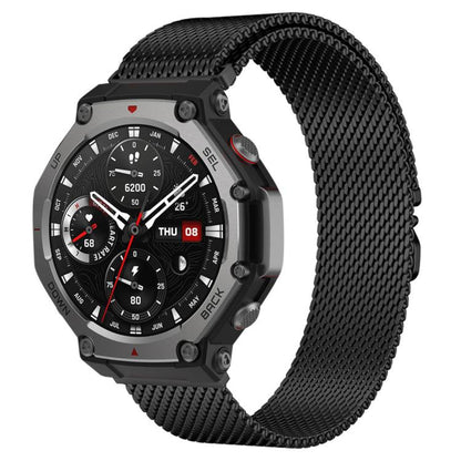 Bracelet de montre xDfind en acier inoxydable avec boucle parachute milanaise, For Amazfit T-Rex 3