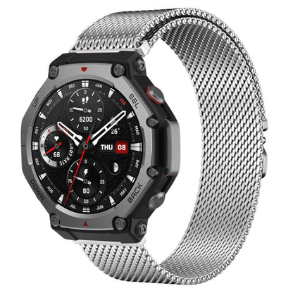Bracelet de montre xDfind en acier inoxydable avec boucle parachute milanaise, For Amazfit T-Rex 3