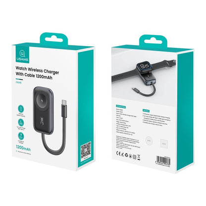 Chargeur sans fil portable pour Apple Watch Series 1 USAMS CD245 1200 mAh avec câble, CD245