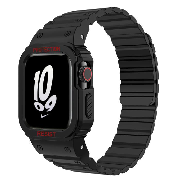 Bracelet de montre magnétique en silicone xDfind avec étui intégré, For Apple Watch 42 / 44 / 45mm, For Apple Watch Series 10 / 11 46mm, For Apple Watch Series 10 / 11 42mm, For Apple Watch Ultra 3 / 2 / 1 49mm, For Apple Watch 38 / 41mm