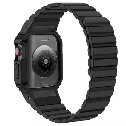 Bracelet de montre magnétique en silicone xDfind avec étui intégré, For Apple Watch 42 / 44 / 45mm, For Apple Watch Series 10 / 11 46mm, For Apple Watch Series 10 / 11 42mm, For Apple Watch Ultra 3 / 2 / 1 49mm, For Apple Watch 38 / 41mm