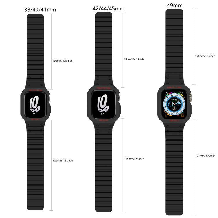 Bracelet de montre magnétique en silicone xDfind avec étui intégré, For Apple Watch 42 / 44 / 45mm, For Apple Watch Series 10 / 11 46mm, For Apple Watch Series 10 / 11 42mm, For Apple Watch Ultra 3 / 2 / 1 49mm, For Apple Watch 38 / 41mm