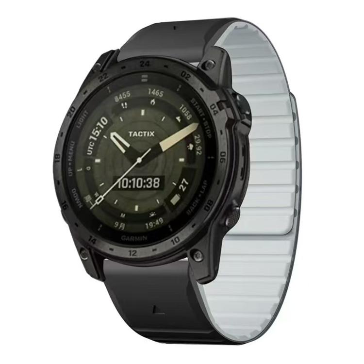 Bracelet de montre magnétique en silicone bicolore xDfind, For Garmin 26mm, For Garmin 22mm