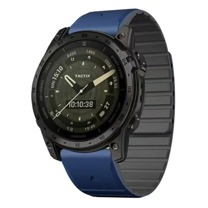 Bracelet de montre magnétique en silicone bicolore xDfind, For Garmin 26mm, For Garmin 22mm