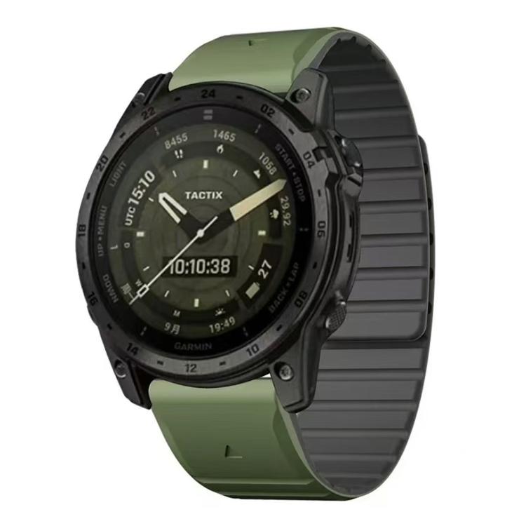 Bracelet de montre magnétique en silicone bicolore xDfind, For Garmin 26mm, For Garmin 22mm