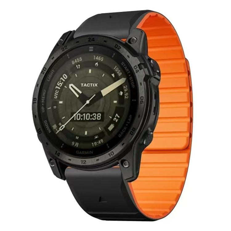 Bracelet de montre magnétique en silicone bicolore xDfind, For Garmin 26mm, For Garmin 22mm