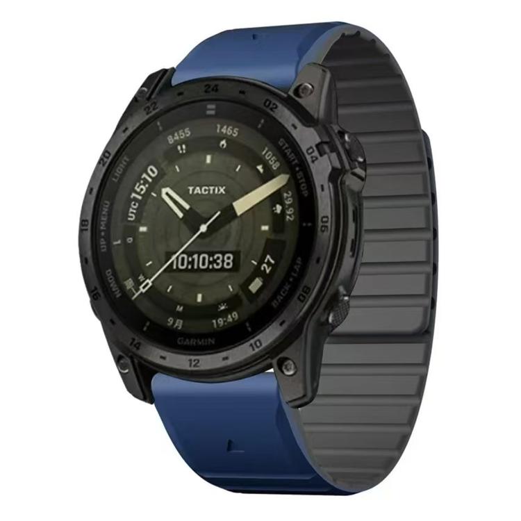 Bracelet de montre magnétique en silicone bicolore xDfind, For Garmin 26mm, For Garmin 22mm