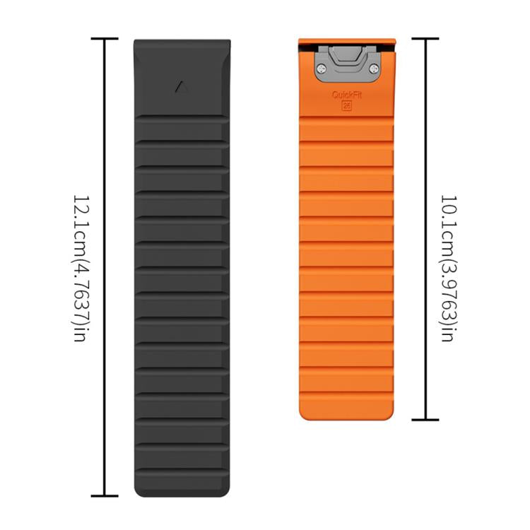 Bracelet de montre magnétique en silicone bicolore xDfind, For Garmin 26mm, For Garmin 22mm