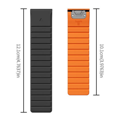 Bracelet de montre magnétique en silicone bicolore xDfind, For Garmin 26mm, For Garmin 22mm