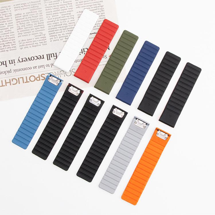 Bracelet de montre magnétique en silicone bicolore xDfind, For Garmin 26mm, For Garmin 22mm