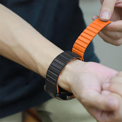 Bracelet de montre magnétique en silicone bicolore xDfind, For Garmin 26mm, For Garmin 22mm