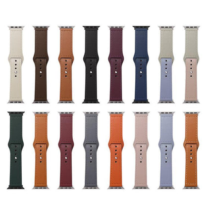Bracelet de montre en cuir véritable à boucle rivetée xDfind, 22mm