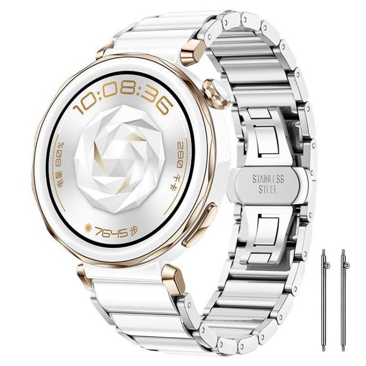 Bracelet de montre en céramique et acier inoxydable xDfind, For Huawei Watch GT 6 41mm / GT 5 Pro 42mm