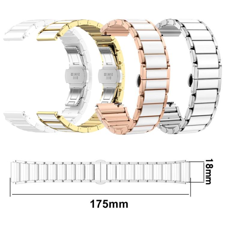 Bracelet de montre en céramique et acier inoxydable xDfind, For Huawei Watch GT 6 41mm / GT 5 Pro 42mm