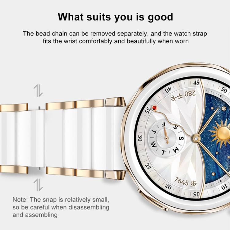 Bracelet de montre en céramique et acier inoxydable xDfind, For Huawei Watch GT 6 41mm / GT 5 Pro 42mm