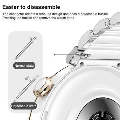 Bracelet de montre en céramique et acier inoxydable xDfind, For Huawei Watch GT 6 41mm / GT 5 Pro 42mm