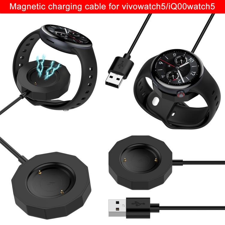 Câble de charge magnétique pour montre connectée xDfind, longueur : 1 m, For vivo Watch 5 / iQOO Watch 5