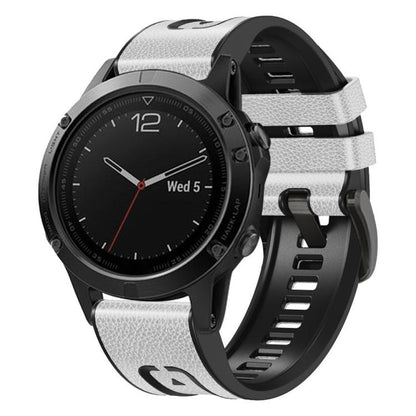 Bracelet de montre xDfind en similicuir et silicone à dégagement rapide, For Garmin 26mm, For Garmin 22mm