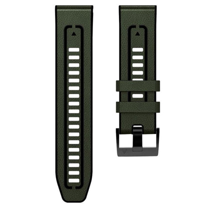 Bracelet de montre xDfind en similicuir et silicone à dégagement rapide, For Garmin 26mm, For Garmin 22mm