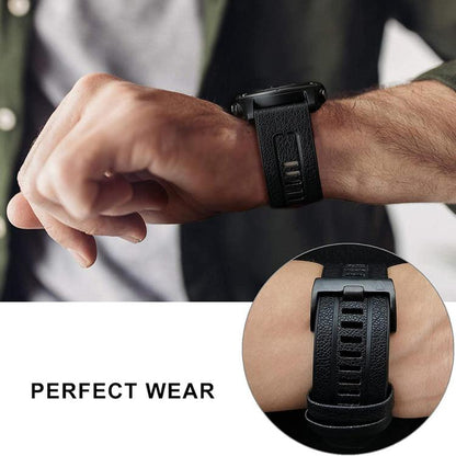 Bracelet de montre xDfind en similicuir et silicone à dégagement rapide, For Garmin 26mm, For Garmin 22mm