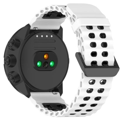 Bracelet de montre en silicone xDfind Ocean à double boucle ardillon, For Suunto 9 / 7 / Spartan Sport