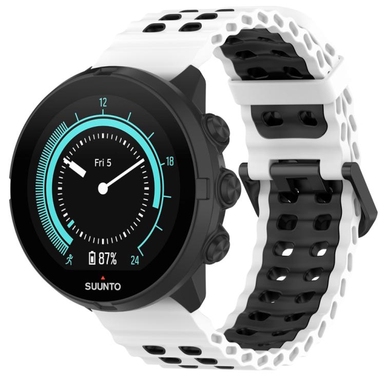 Bracelet de montre en silicone xDfind Ocean à double boucle ardillon, For Suunto 9 / 7 / Spartan Sport