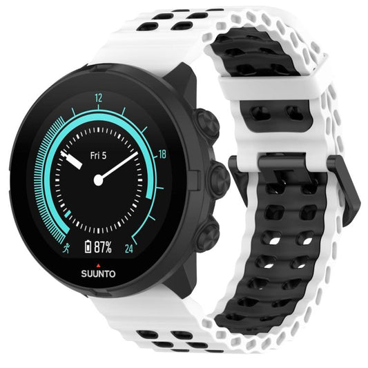 Bracelet de montre en silicone xDfind Ocean à double boucle ardillon, For Suunto 9 / 7 / Spartan Sport