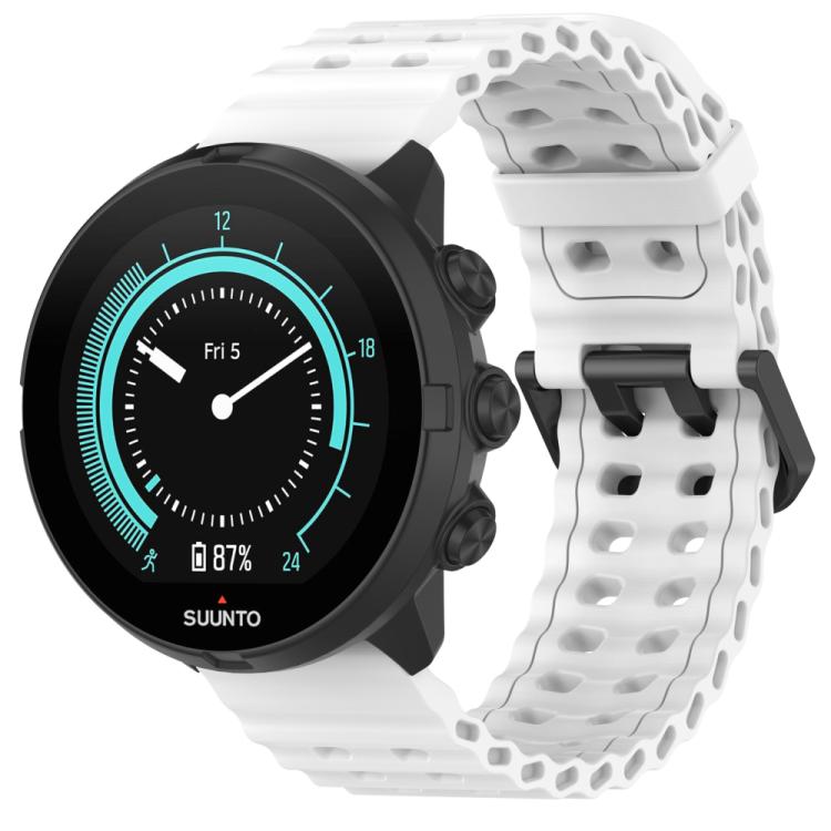 Bracelet de montre en silicone xDfind Ocean à double boucle ardillon, For Suunto 9 / 7 / Spartan Sport