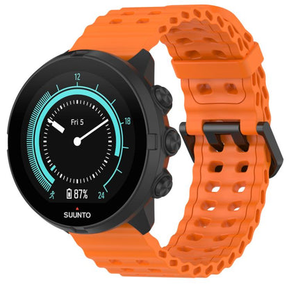 Bracelet de montre en silicone xDfind Ocean à double boucle ardillon, For Suunto 9 / 7 / Spartan Sport