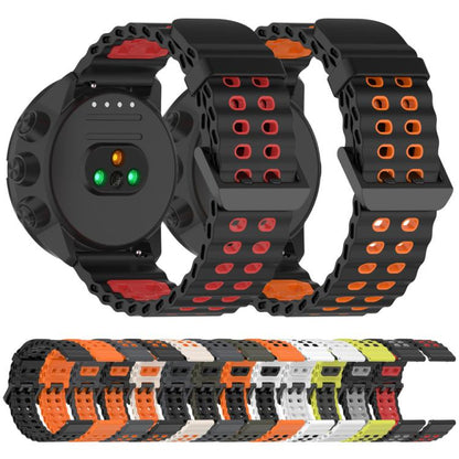 Bracelet de montre en silicone xDfind Ocean à double boucle ardillon, For Suunto 9 / 7 / Spartan Sport