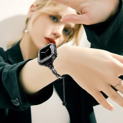 Bracelet torsadé xDfind en métal et diamant, For Apple Watch 42 / 44 / 45 / 46 / 49mm, For Apple Watch 38 / 40 / 41 / S10 42mm
