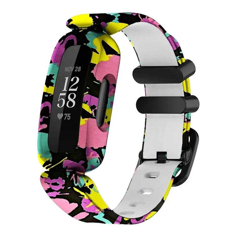 Bracelet de montre en silicone intégré xDfind avec boucle noire peinte, For Fitbit Ace 3 / Inspire2