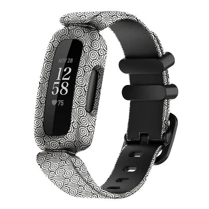 Bracelet de montre en silicone intégré xDfind avec boucle noire peinte, For Fitbit Ace 3 / Inspire2