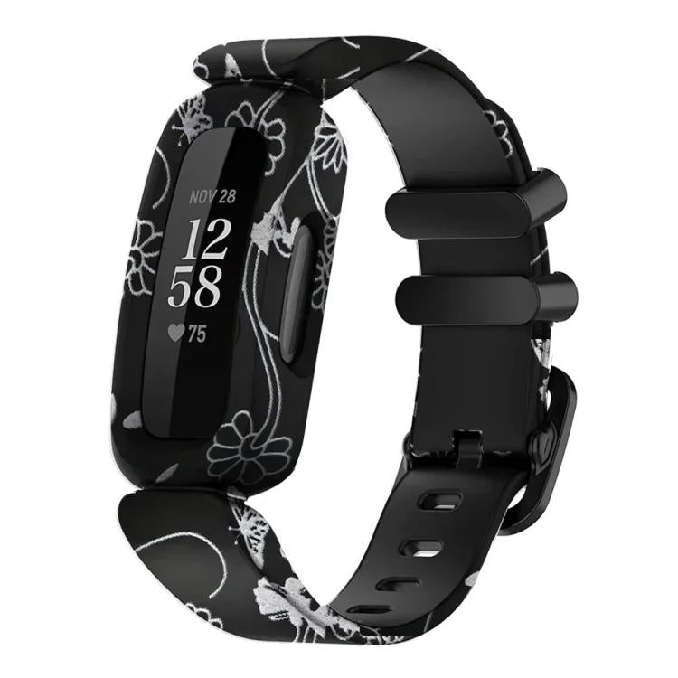Bracelet de montre en silicone intégré xDfind avec boucle noire peinte, For Fitbit Ace 3 / Inspire2