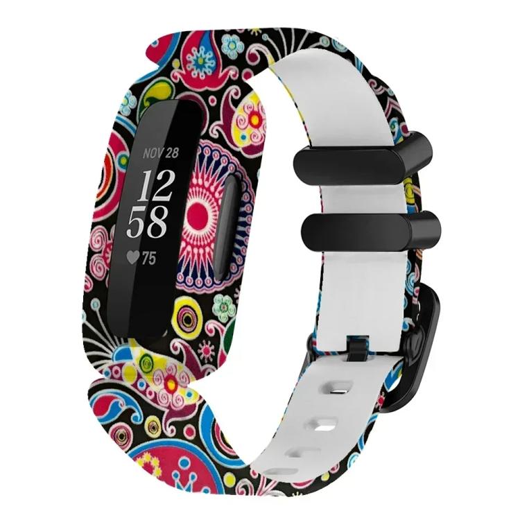 Bracelet de montre en silicone intégré xDfind avec boucle noire peinte, For Fitbit Ace 3 / Inspire2