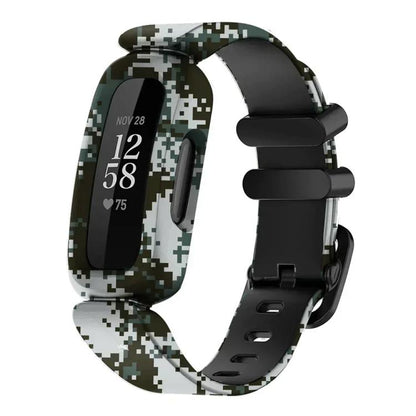Bracelet de montre en silicone intégré xDfind avec boucle noire peinte, For Fitbit Ace 3 / Inspire2