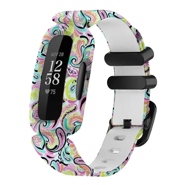 Bracelet de montre en silicone intégré xDfind avec boucle noire peinte, For Fitbit Ace 3 / Inspire2
