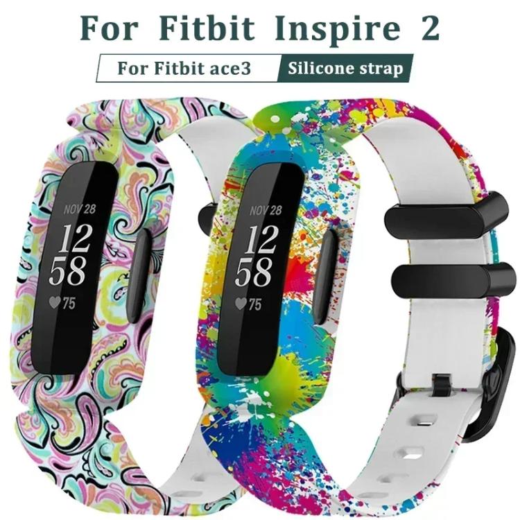 Bracelet de montre en silicone intégré xDfind avec boucle noire peinte, For Fitbit Ace 3 / Inspire2