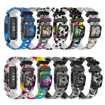 Bracelet de montre en silicone intégré xDfind avec boucle noire peinte, For Fitbit Ace 3 / Inspire2