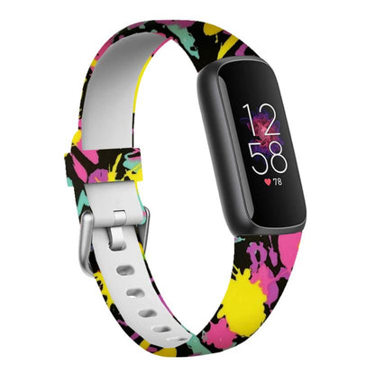 Bracelet de montre en silicone xDfind avec boucle argentée pour Fitbit Luxe, S, L