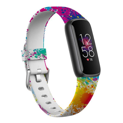 Bracelet de montre en silicone xDfind avec boucle argentée pour Fitbit Luxe, S, L