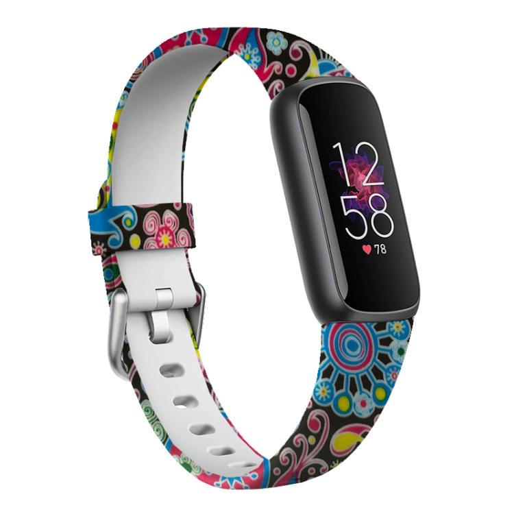 Bracelet de montre en silicone xDfind avec boucle argentée pour Fitbit Luxe, S, L
