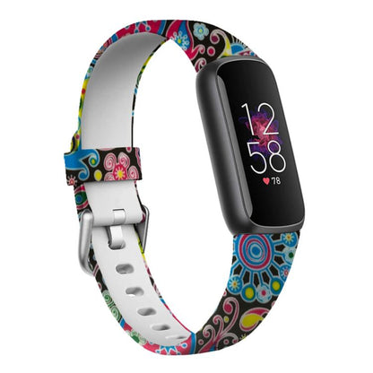 Bracelet de montre en silicone xDfind avec boucle argentée pour Fitbit Luxe, S, L