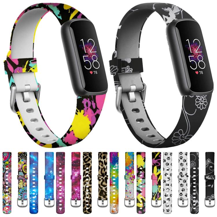 Bracelet de montre en silicone xDfind avec boucle argentée pour Fitbit Luxe, S, L