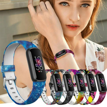 Bracelet de montre en silicone xDfind avec boucle argentée pour Fitbit Luxe, S, L