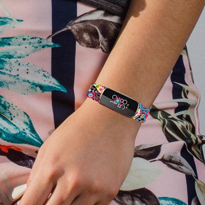 Bracelet de montre en silicone xDfind avec boucle argentée pour Fitbit Luxe, S, L